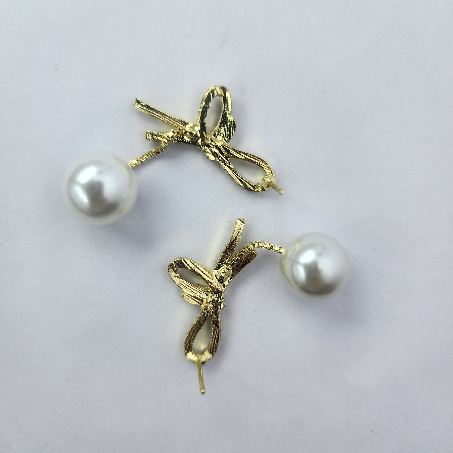 Bow Beautiful Pearl Earring - GoDazzle