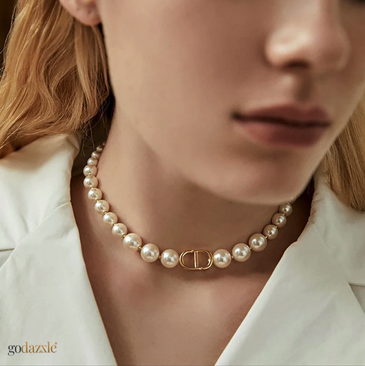 Stella Peal Chain & Bracelet with Earrings