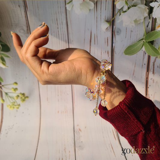 Clear Crystal Charm Bracelet