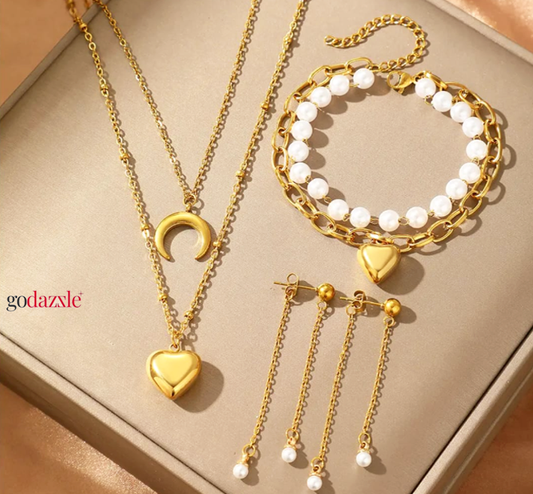 Queen's Necklace with Earring And Bracelet