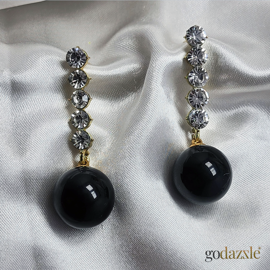 Ella Black Pearl Drop Earing