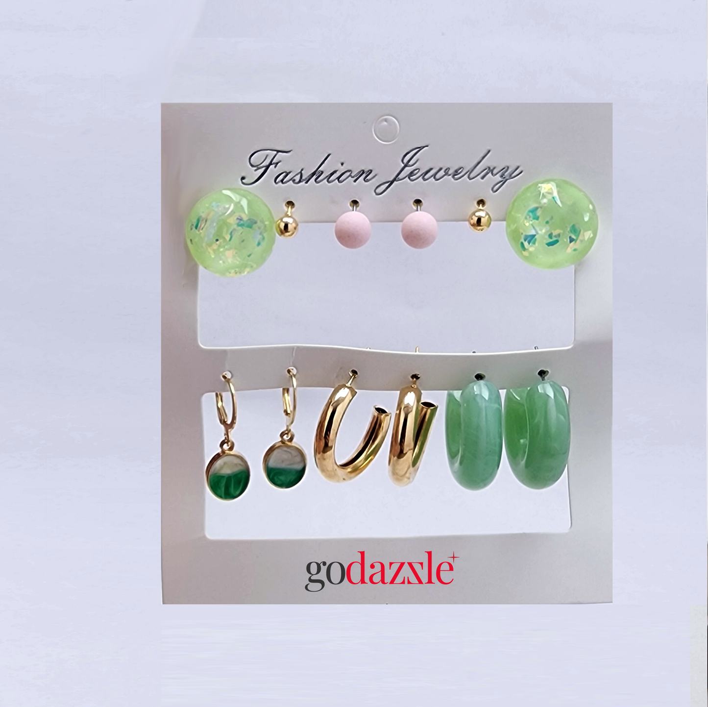 Emrald Green Earrings Comb