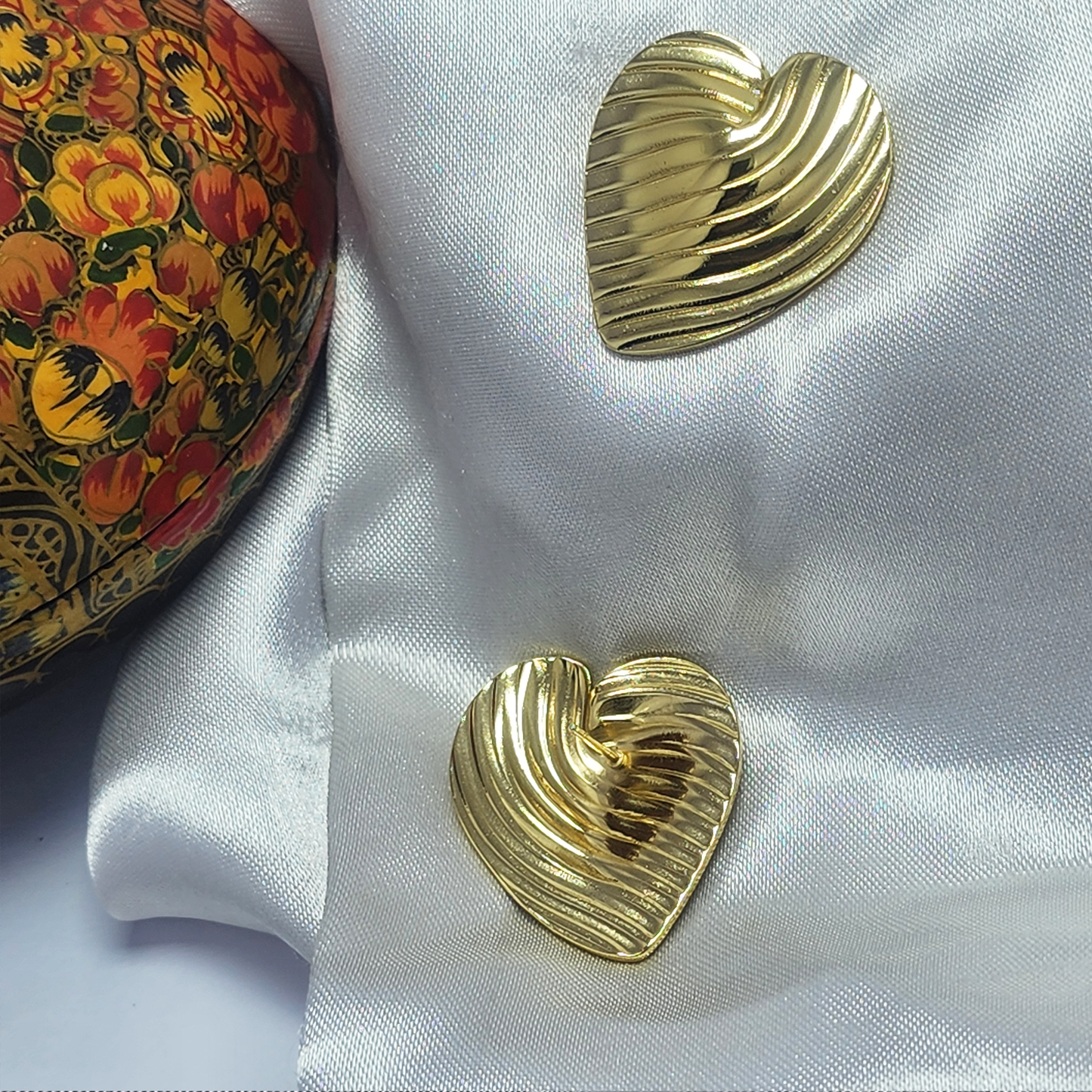 Golden Heart Studs - GoDazzle