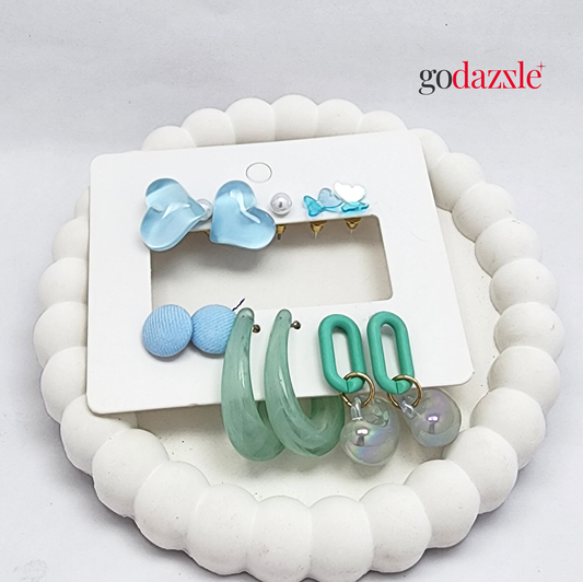 Mint Blu Earrings Comb