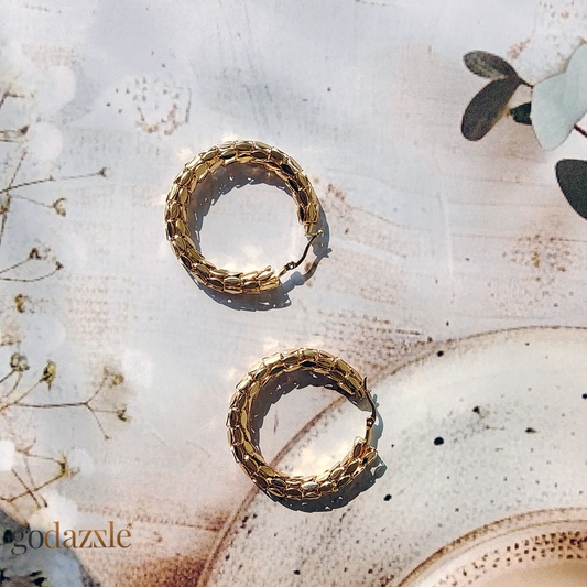 Stella Gold Hoops - GoDazzle