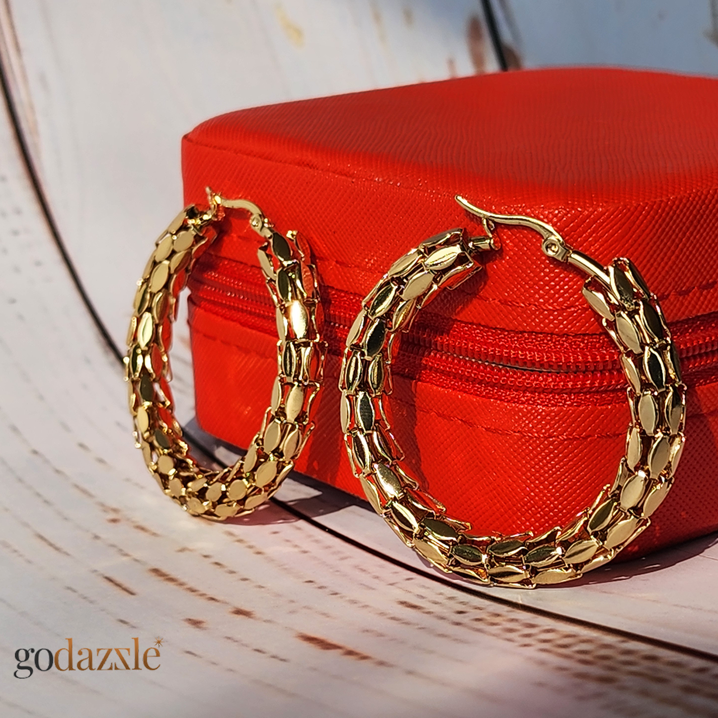 Stella Gold Hoops - GoDazzle