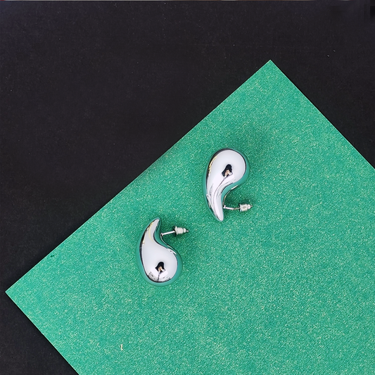 Tear Drop Earring 2.0 (Silver) - GoDazzle