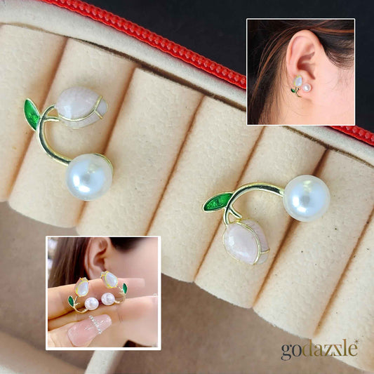 Tulip Korean Pearl Earring