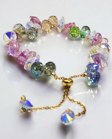 Multi Color Crystal Charm Bracelet